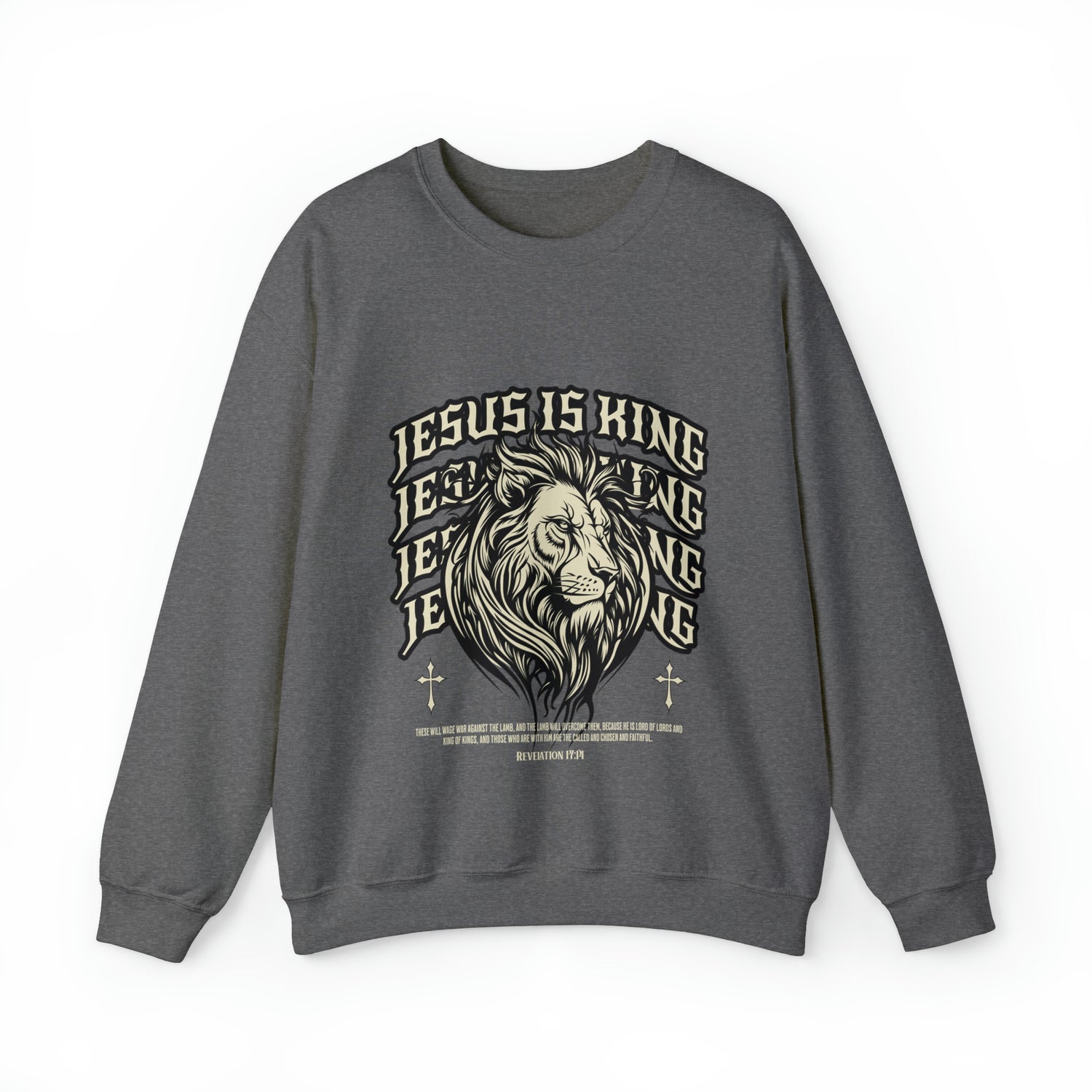 Jesus is King Lion Crewneck- Multiple Colors