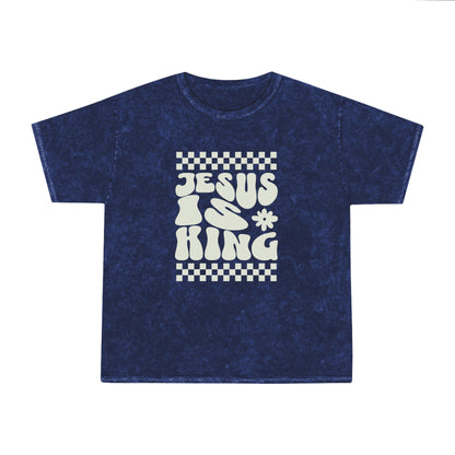 Jesus Is King- Peace Unisex Mineral Wash T-Shirt