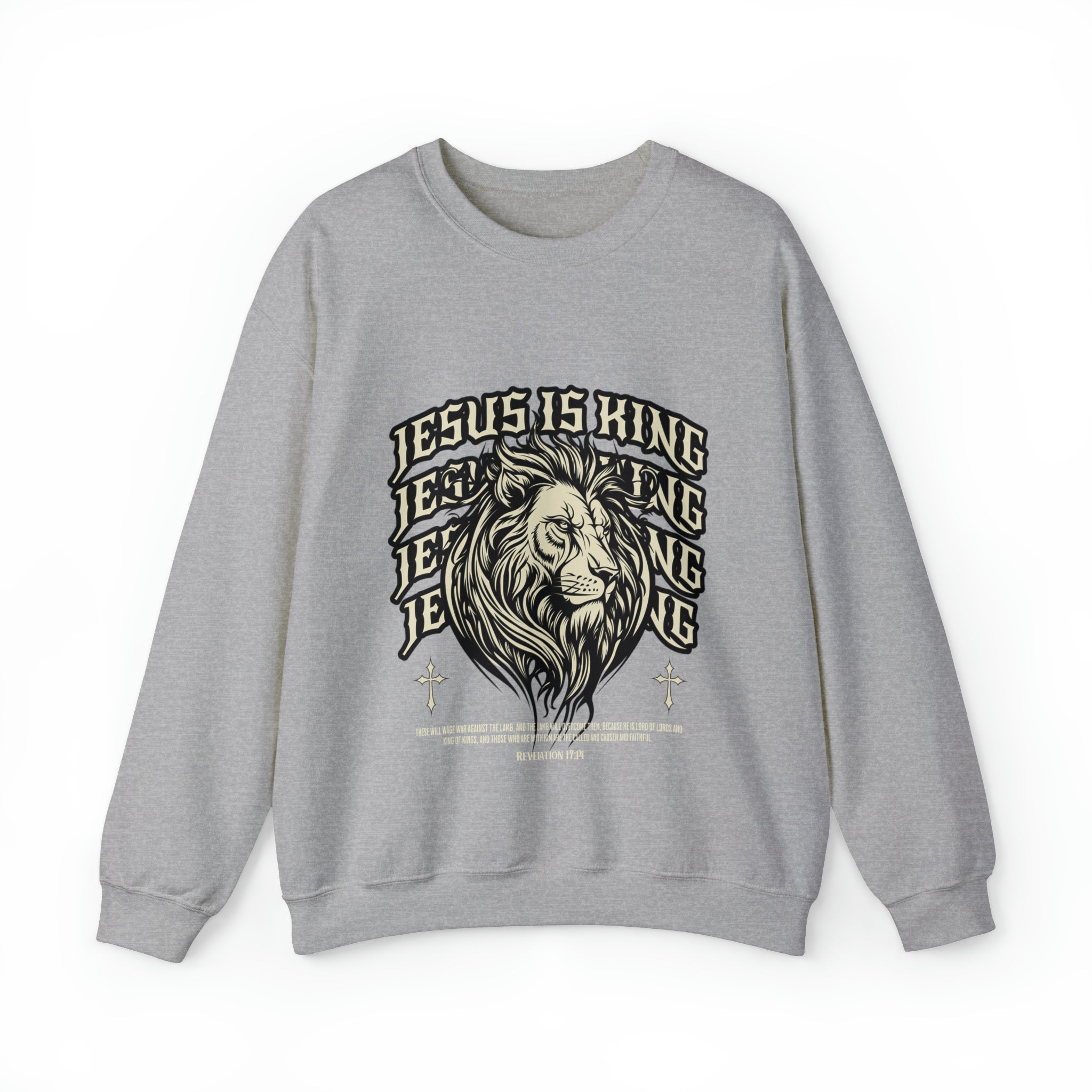 Jesus is King Lion Crewneck- Multiple Colors