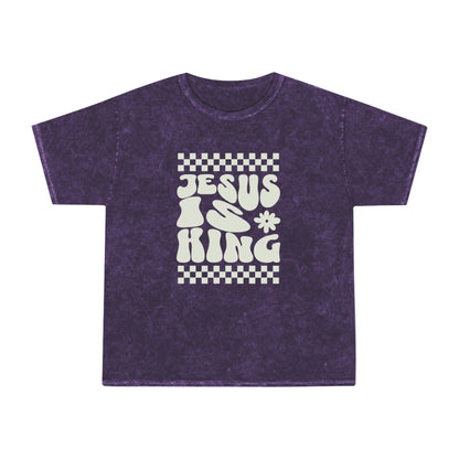 Jesus Is King- Peace Unisex Mineral Wash T-Shirt