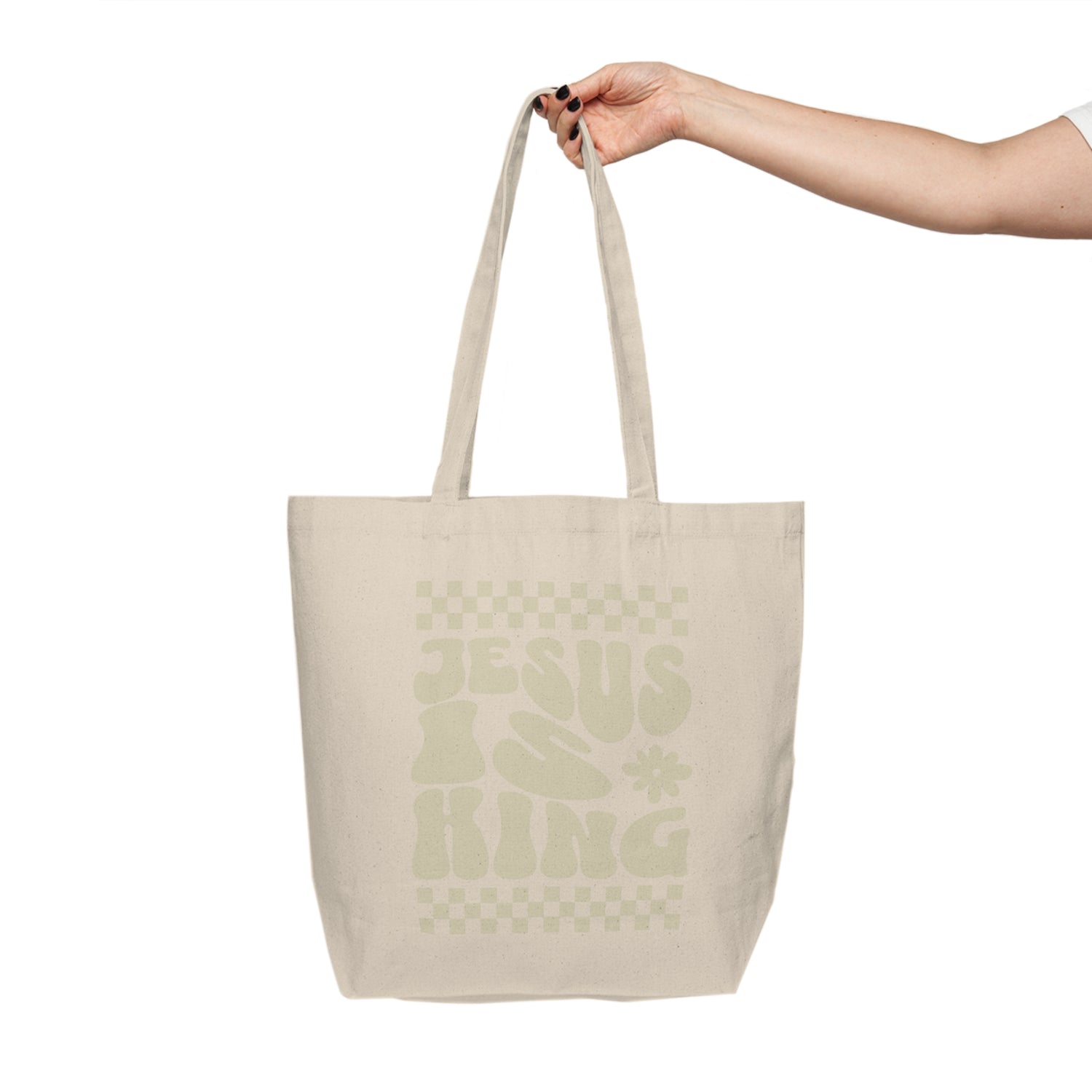 Jesus is King Neutral Tote