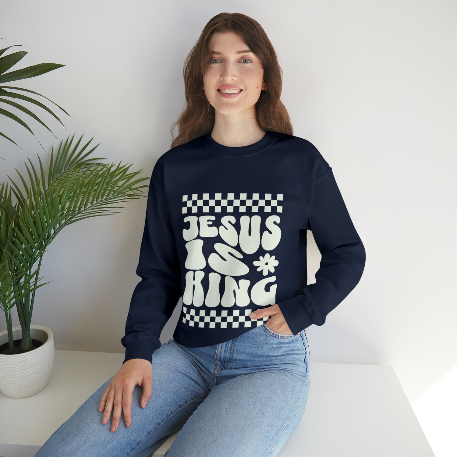 Jesus Is King- Peace Unisex Crewneck Sweatshirt