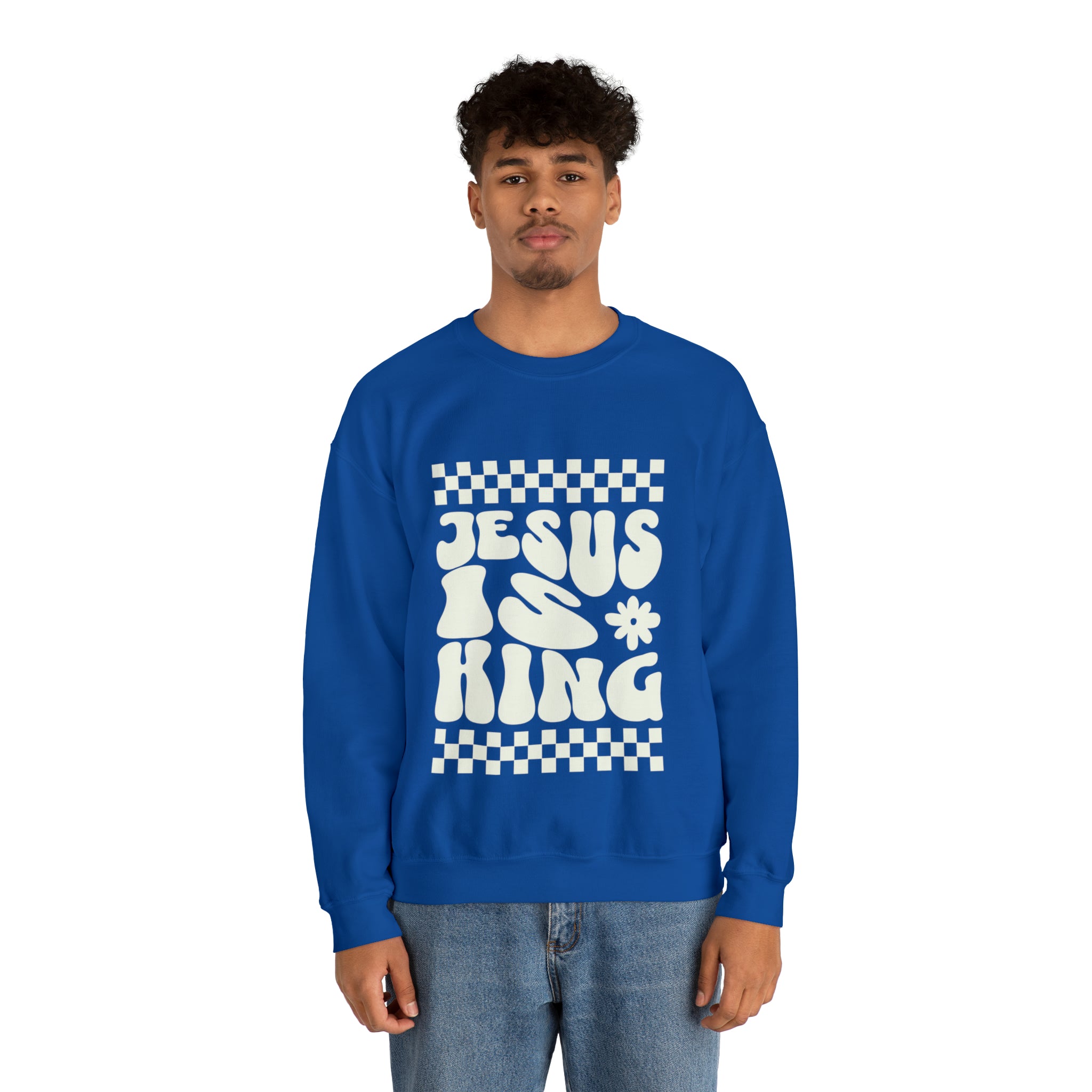 Jesus Is King- Peace Unisex Crewneck Sweatshirt