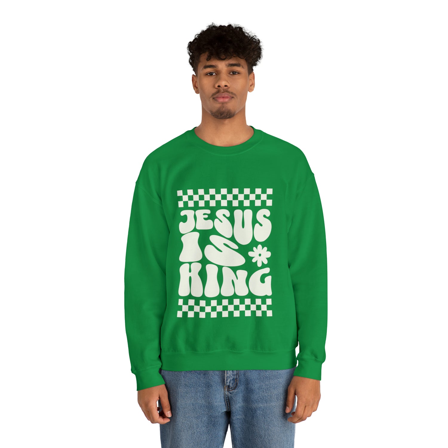 Jesus Is King- Peace Unisex Crewneck Sweatshirt