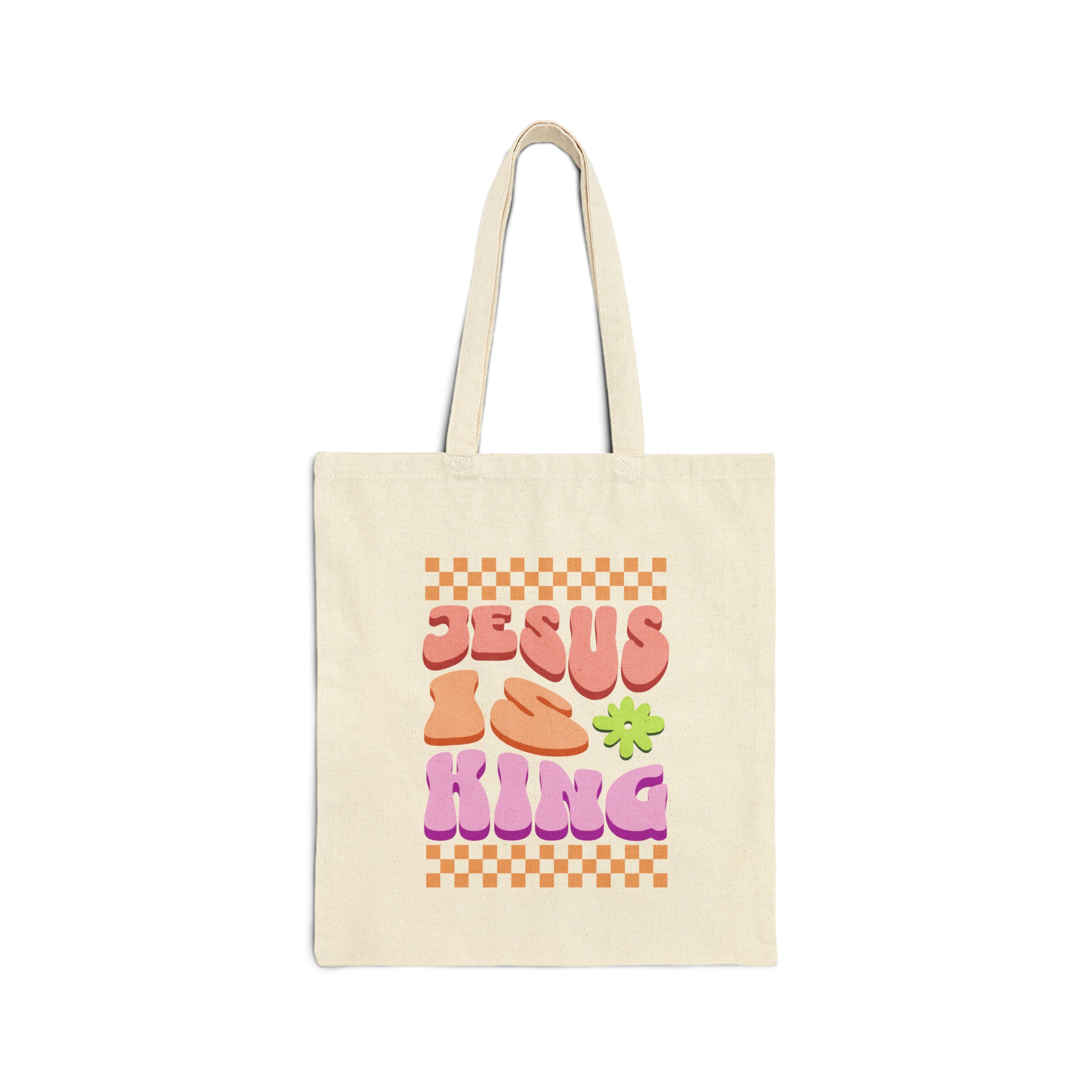 Jesus Is King- Pastel Peace Tote