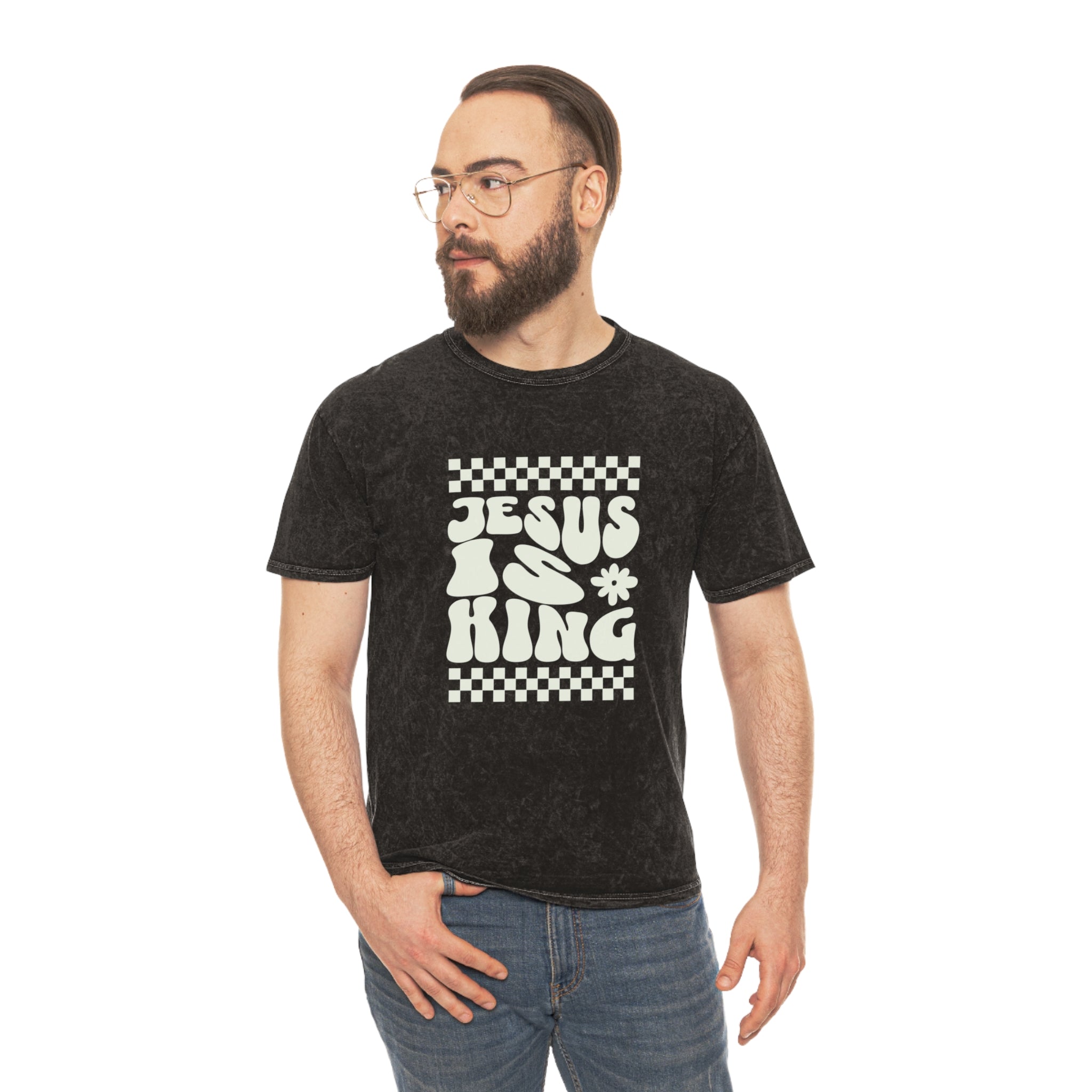 Jesus Is King- Peace Unisex Mineral Wash T-Shirt